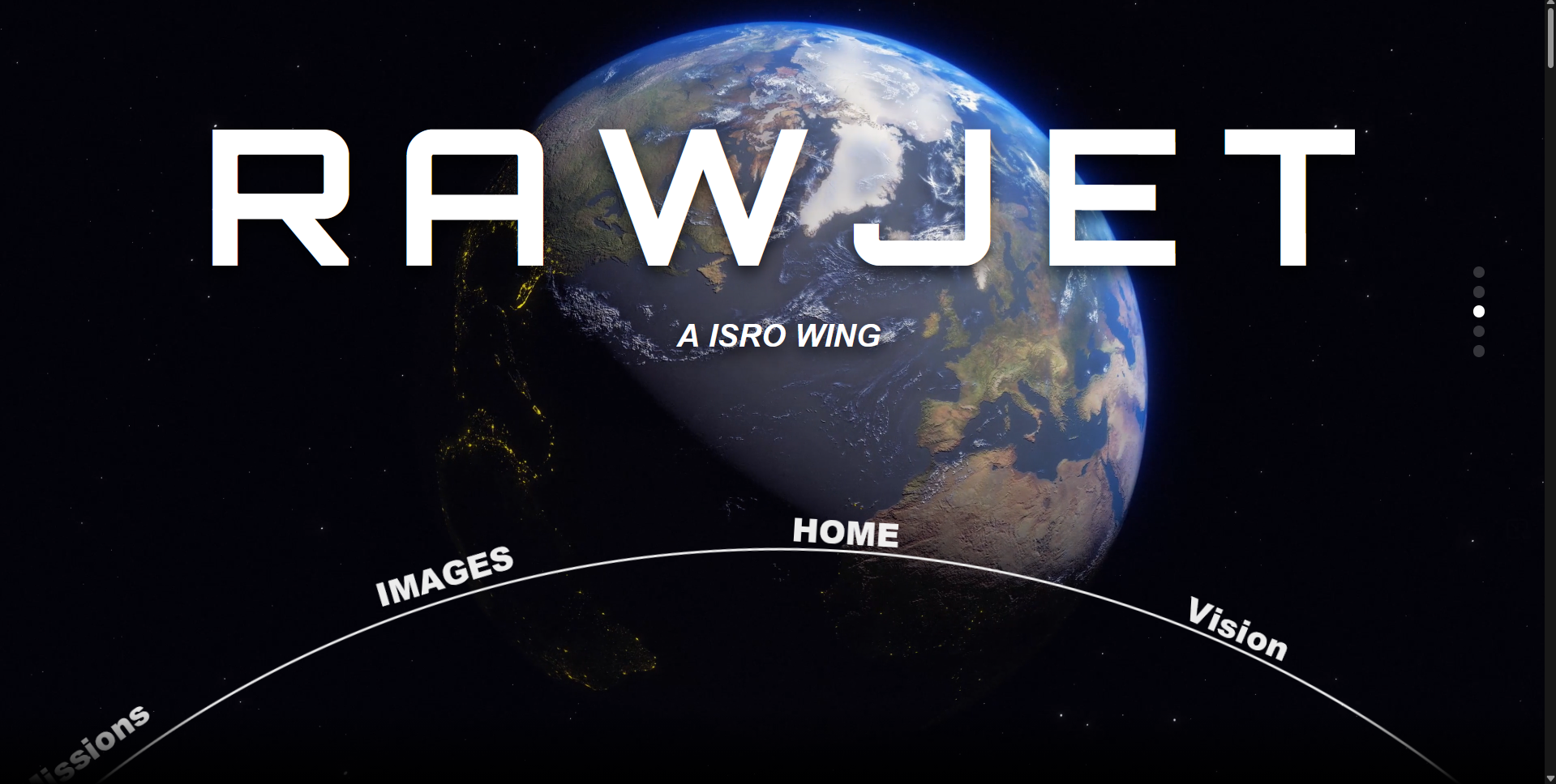 ISRO Experience Hero Page